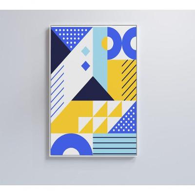 Quadro Geométrico Colorido 1 60x90 Cm Vidro Impresso