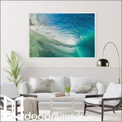 Quadro Ondas 90x60 Cm Adesivo Fotográfico