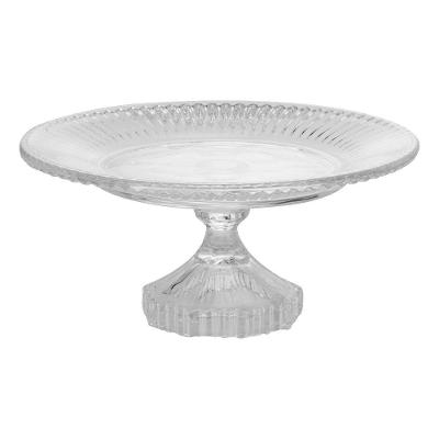 Boleira De Vidro Prato Porta Bolo Com Pé Cristal Renaissance 22cm Lyor