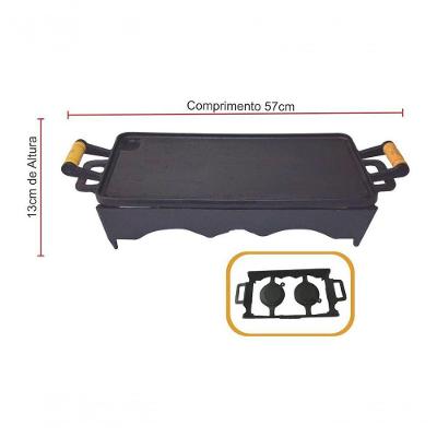 Bifeteira 25X45 Rechaud Com 02 Porta Álcool - Completa