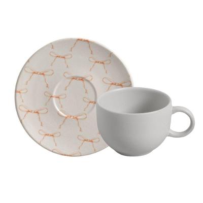 Conjunto De Xícara De Chá Com Pires 06 Peças Páscoa Coup Entre Laços Porto Brasil