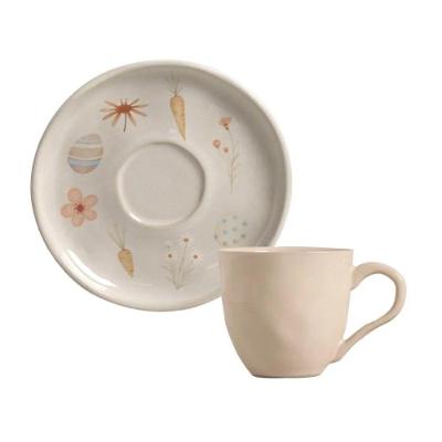 Conjunto De Xícara De Chá Com Pires 06 Peças Páscoa Bio Sweet Road Porto Brasil