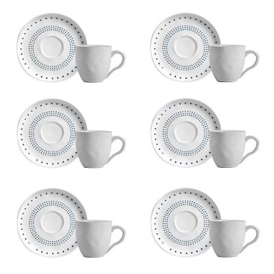 Conjunto De Xícara De Cafezinho Com Pires 06 Peças Bio Astral Porto Brasil