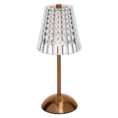 Luminária de Mesa LED Leumina 3 Tons de Luz USB Dourada Wolff