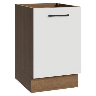Balcão De Cozinha 50cm 1 Porta (sem Tampo) Rb Agata Madesa Rustic/branco