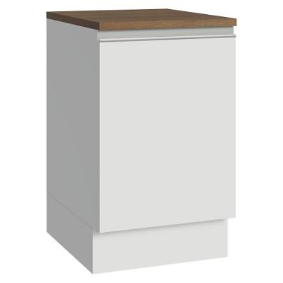 Balcão De Cozinha 50cm 1 Porta Bbr Glamy Madesa Branco/rustic