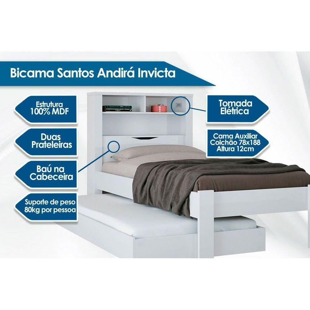 Colchão Solteiro Pérola Polar (2Un) + Bicama Invicta Atacama - 7
