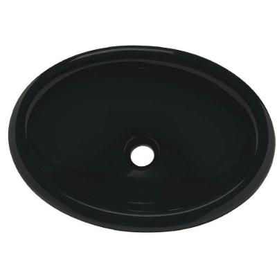 Cuba Oval De Sobrepor 44x32cm Preta - Il6612 - Icasa