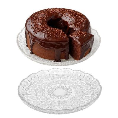 Prato Para Bolo Pequeno De Vidro Transparente Bohemia 20,5cm Em Casa Tem