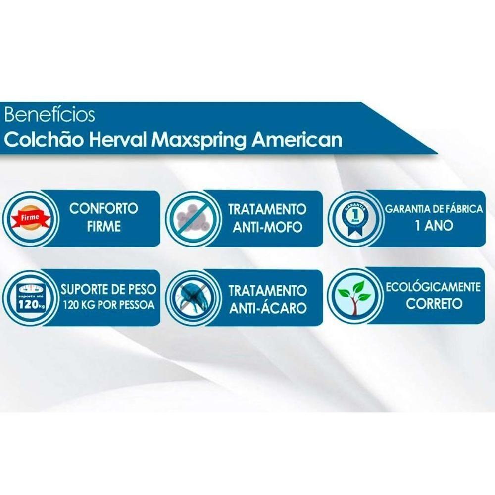Cama Box Casal + Colchão American Herval + Guarda Roupa Master 8.6 Demolição - 4