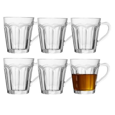Jogo 6 Xícara De Chá Café Belle Epoque Vidro Resistente Transparente 180ml Lyor