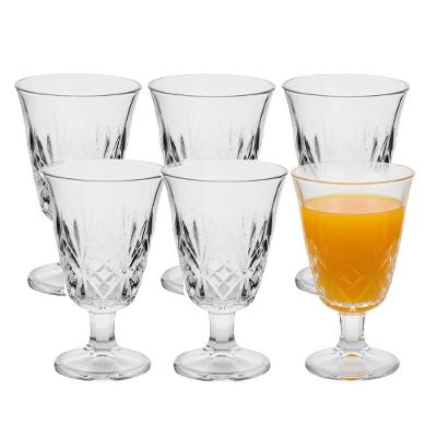 Jogo 6 Taça De Vidro Para água Suco Turim Lotos Em Casa Tem 230ml