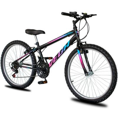 Bicicleta Aro 26 Dropp Sport Infantil Adulto 18 Vel Marchas Freio V-brake Preto/azul