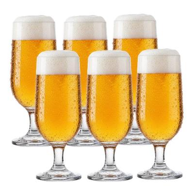 Jogo 6 Copo De Cerveja Taça De Vidro Chopp Eden Transparente 300ml G4u Class Home