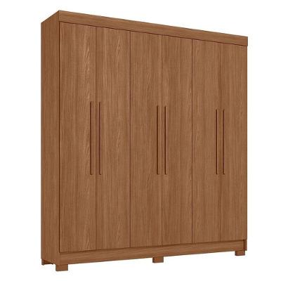 Guarda Roupa Casal 6 Portas Toledo Jatobá - Santos Andirá