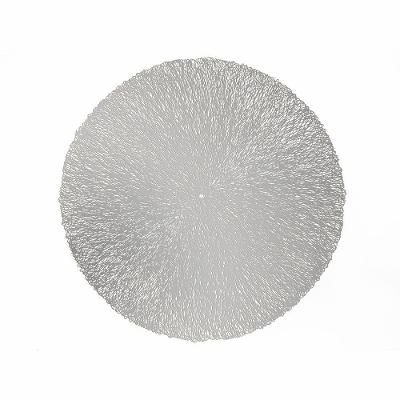 Jogo Americano 6 Lugares Plástico Columbus Prateado Lyor 38cm