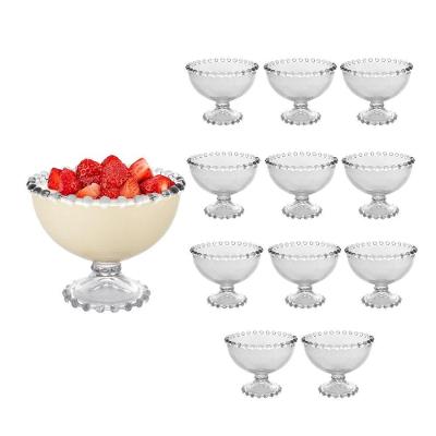 Jogo 12 Taça De Sobremesa Cristal Pearl Bolinha Wolff 200ml