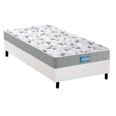 Cama Box Solteiro: Colchão Ortopédico Probel D45/EP Anatômico Guarda Costas Próextreme Plus Double Face + Base CRC Courano White(88x188)