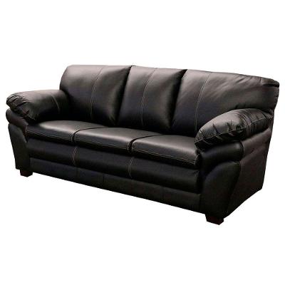 Sofá De Couro 3 Lugares Paris 216Cm M06 Preto 450