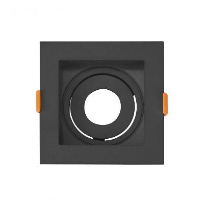 Spot De Embutir Recuado Quadrado Lâmpada Cor Produto Preto