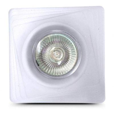 Spot Embutir Branco Quadrado Vidro Com Led 4,8w Led Cor Da Lâmpada 4000k