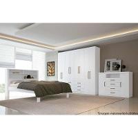 Guarda Roupa Casal 8 Portas e 6 Gavetas Master 8.6 Branco - Santos Andirá - 2