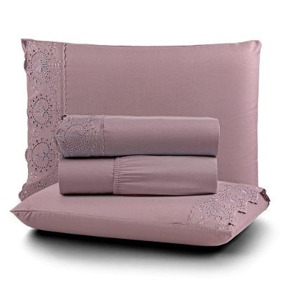 Jogo De Cama Nobless Solteiro 03 Peças 100% Poliéster - Frape Uva