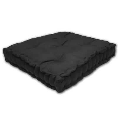 Almofada Turca Futon Cadeiras Bancos áreas 60x60 Cm Preta