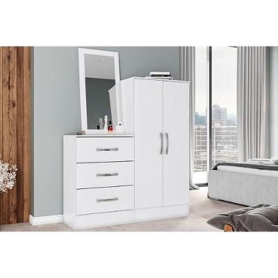 Cômoda Briz B700 3 Gavetas em MDF com Puxador Plástico Branco para Quarto