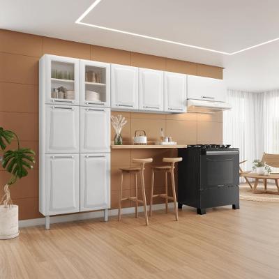 Cozinha Completa Tarsila 10 Portas em Aço 280cm Branco para Ambiente Planejado