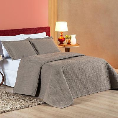 Cobre Leito Mistral Padrão Dupla Face 3 Peças - Camafeu - 100% Poliéster