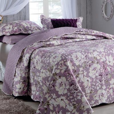 Kit Cobre Leito Colcha Casal Boutex Dupla Face - Marrocos - 100% Poliéster