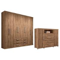 Guarda Roupa Master 8.6 + Cômoda Master 2.4 Atacama - Santos Andirá - 1