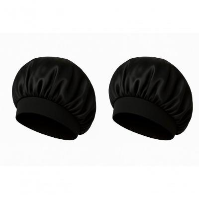 Touca Com Faixa Infantil E Adulto Preta - 2un