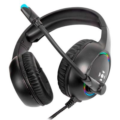 Headset Gamer Fortrek Holt, Driver 50mm, Led Rgb, P2, Usb, Adaptador P3, Preto - 70552