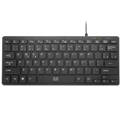 Teclado Multimídia Mini Multi Tc154-tm400, Cabo Usb, Formato Slim Compacto, Digitação Silenciosa, Abnt2 - Preto