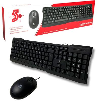 Kit Combo Teclado E Mouse Usb 5+, Kc-500, Layout Abnt2 - 015-0069