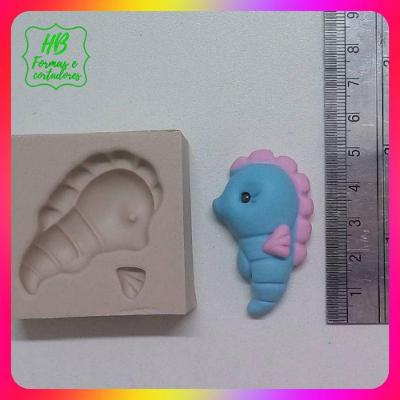 Molde Silicone Cavalo Marinho para Fundo do Mar