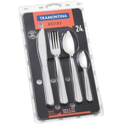 Faqueiro Tramontina 24 Peças Búzios Com Láminas E Cabos De Aço Inox 23799075