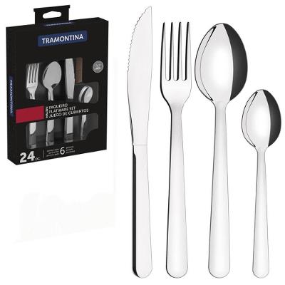 Faqueiro Tramontina Malibu Em Aço Inox 24 Peças 23798046