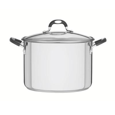 Caldeirão Tramontina Astro Silicone Em Aço Inox Com Fundo Triplo Com Tampa De Vidro 28 Cm 11,4 L 62125280