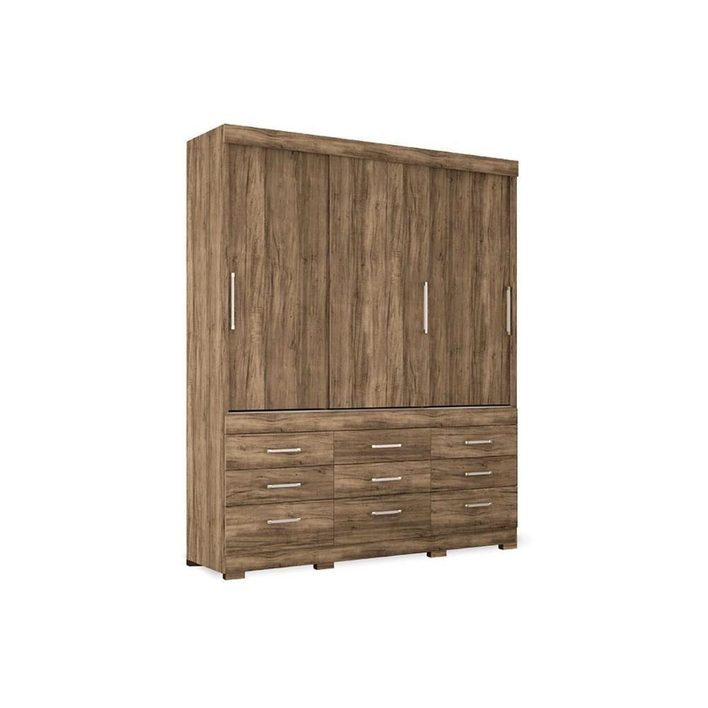 Guarda Roupas 3 Portas de Correr    e 9 Gavetas c/ Pés Click 3.9 Atacama - Santos Andirá - 1