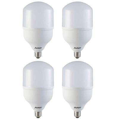 Kit 4 Lâmpadas Led Bulbo Avant Branco Hp 50w Bivolt Base E27 6500k Mk4000g - Cód 289301373