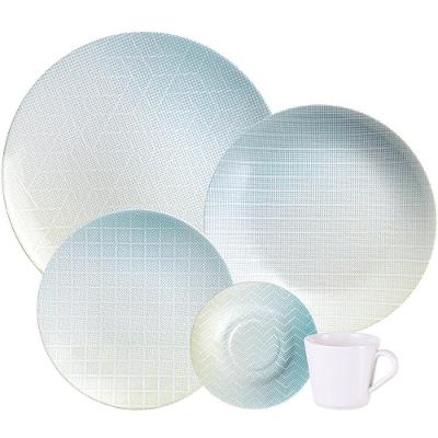 Aparelho De Jantar Tramontina Polaris Em Porcelana Decorada 20 Peças 96589040