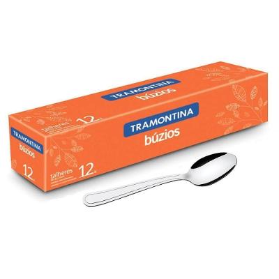 12 Colheres Para Café Tramontina Búzios Em Aço Inox