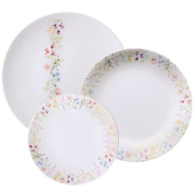 Jogo De Pratos Tramontina Artemis Em Porcelana Decorada 12 Peças - 96589043