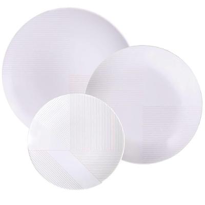 Jogo De Pratos Tramontina Grid Em Porcelana Decorada 12 Peças - 96589031