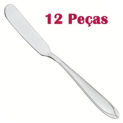 Kit 12 Espátulas Para Manteiga Tramontina Laguna Em Aço Inox 63906240x12