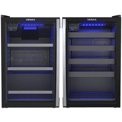Conjunto Venax Cervejeira Blue E Adega Piubella Preto Fosco Porta Invertida 220V