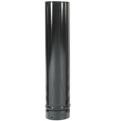 Cano Para Chaminé Venax Esmaltado Preto 1-2 Metro 110 Mm 7592